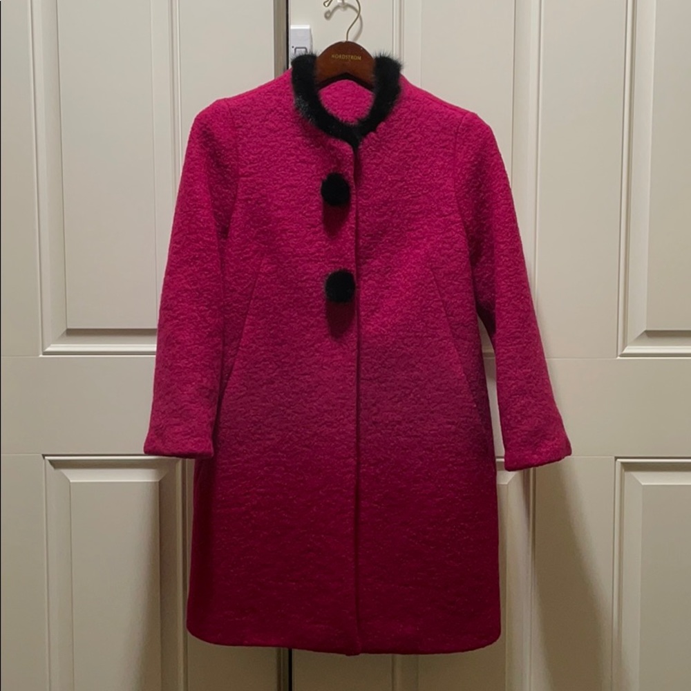 Pink Wool Coat